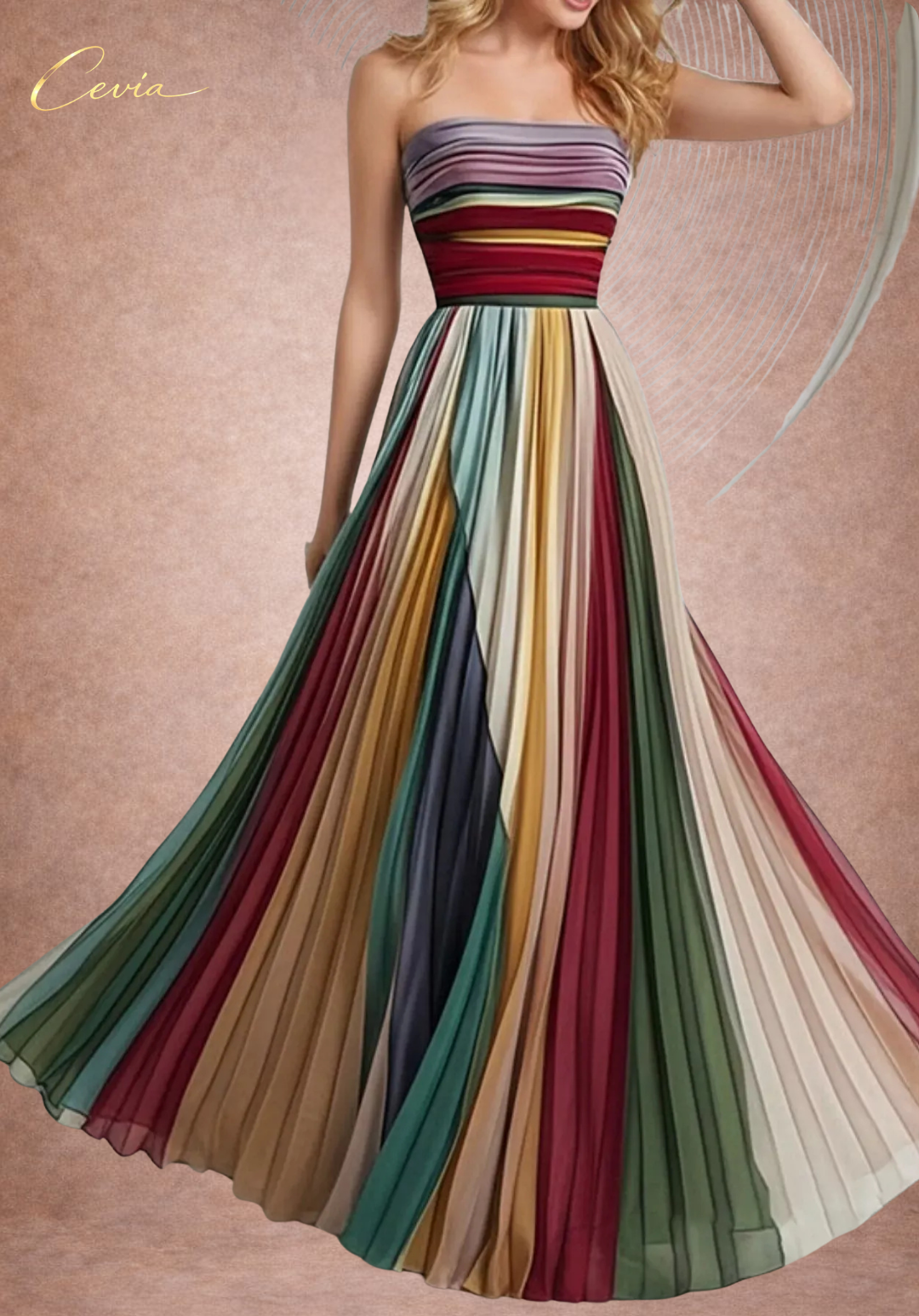 The Celeste Pleated Maxi Dress