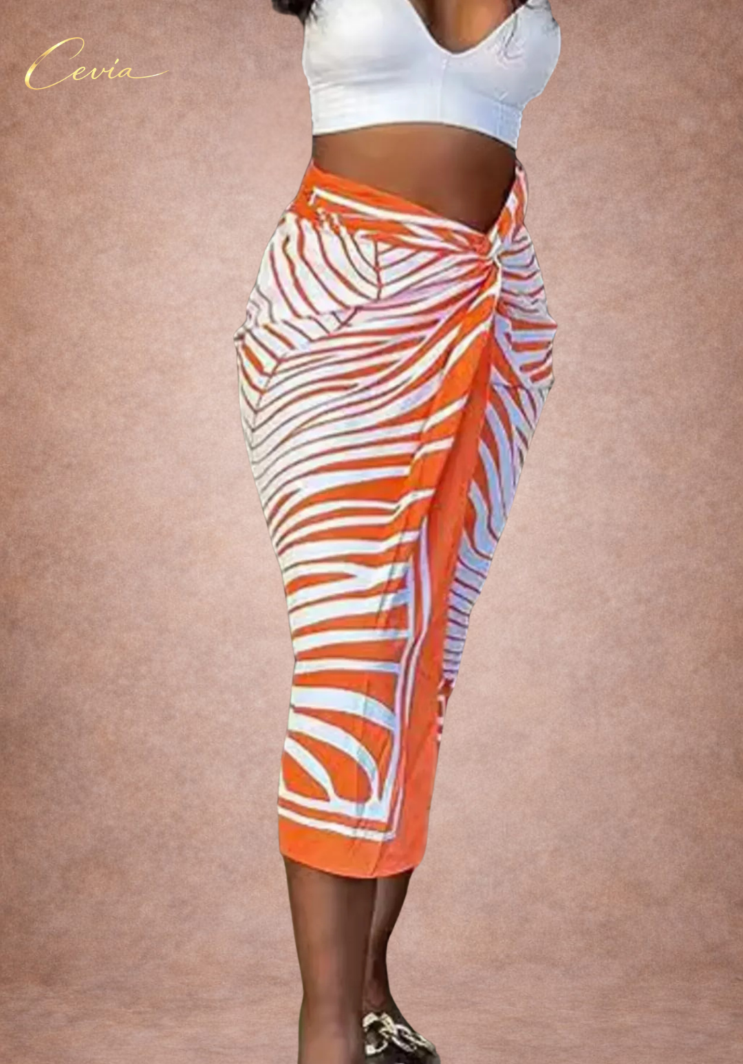 The Tropical Twist Midi Skirt