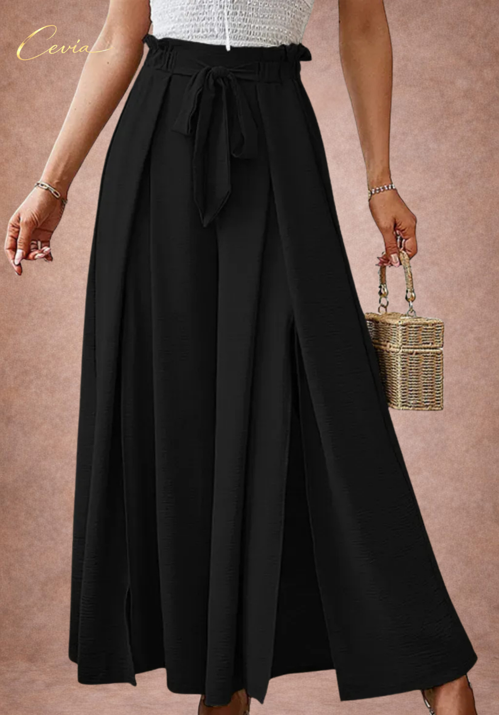 The Marielle Flow-Tie Palazzo Pants