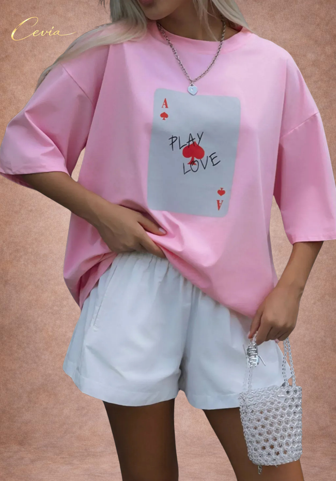 The Playful Love Oversized Cotton Tee