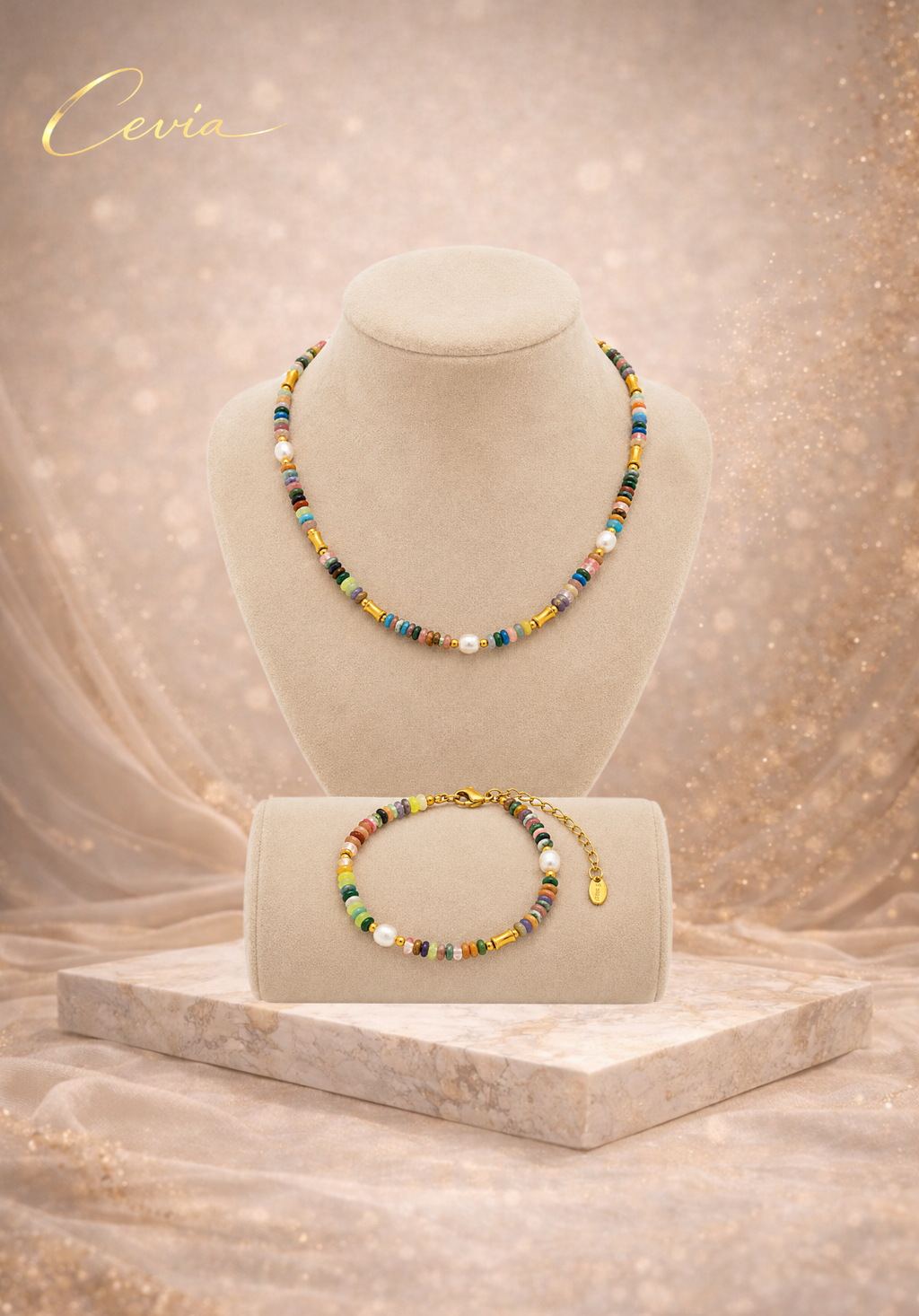 The Riviera Beaded Pearl Set