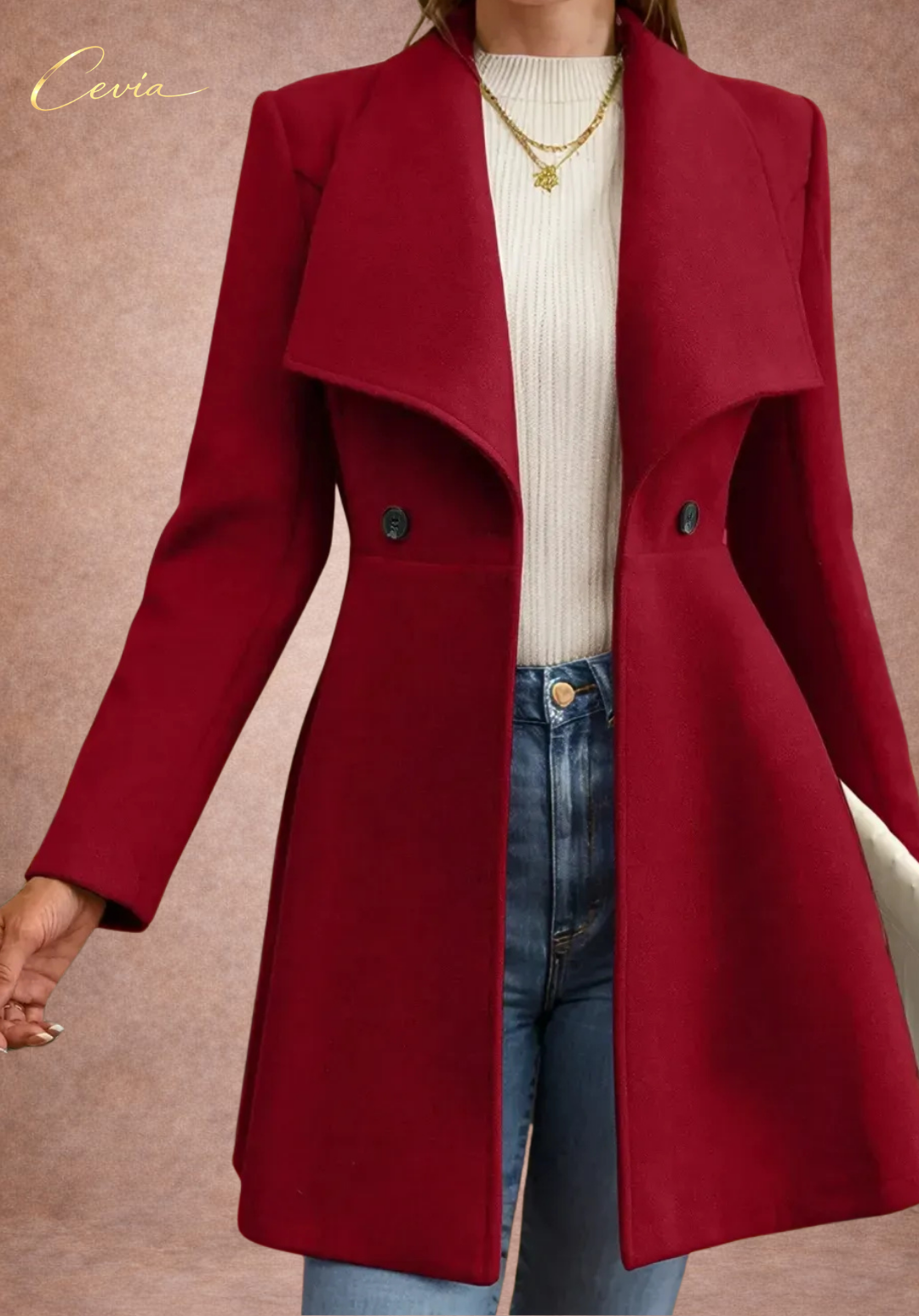 Flared Double-Breasted Elegance Coat