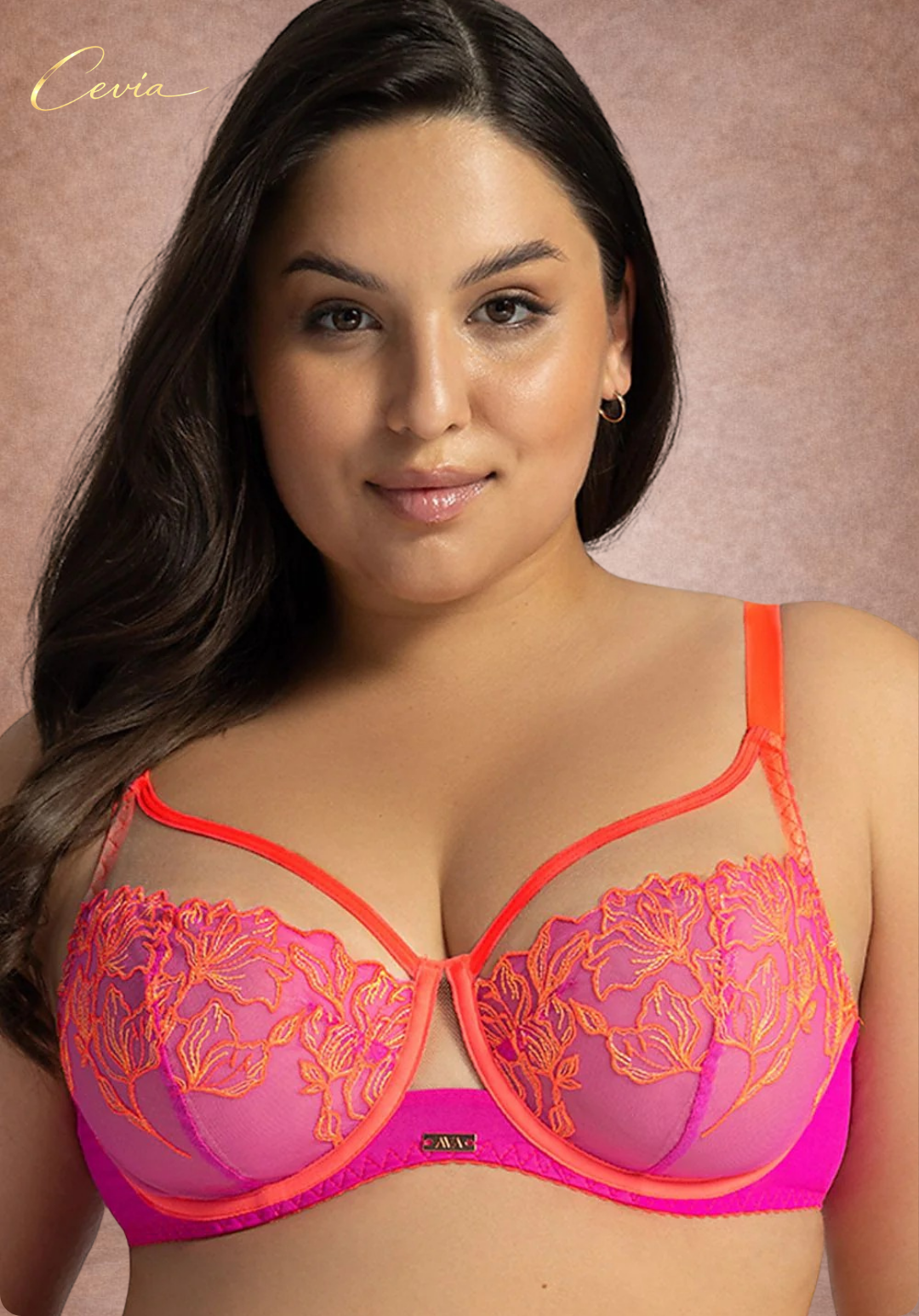 CEVIA Fleur-Sculpt Support Bra (Underwire, Embroidery & Mesh — Fuller Bust)