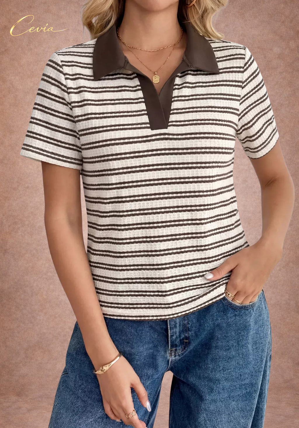 The Monaco Stripe Polo Tee