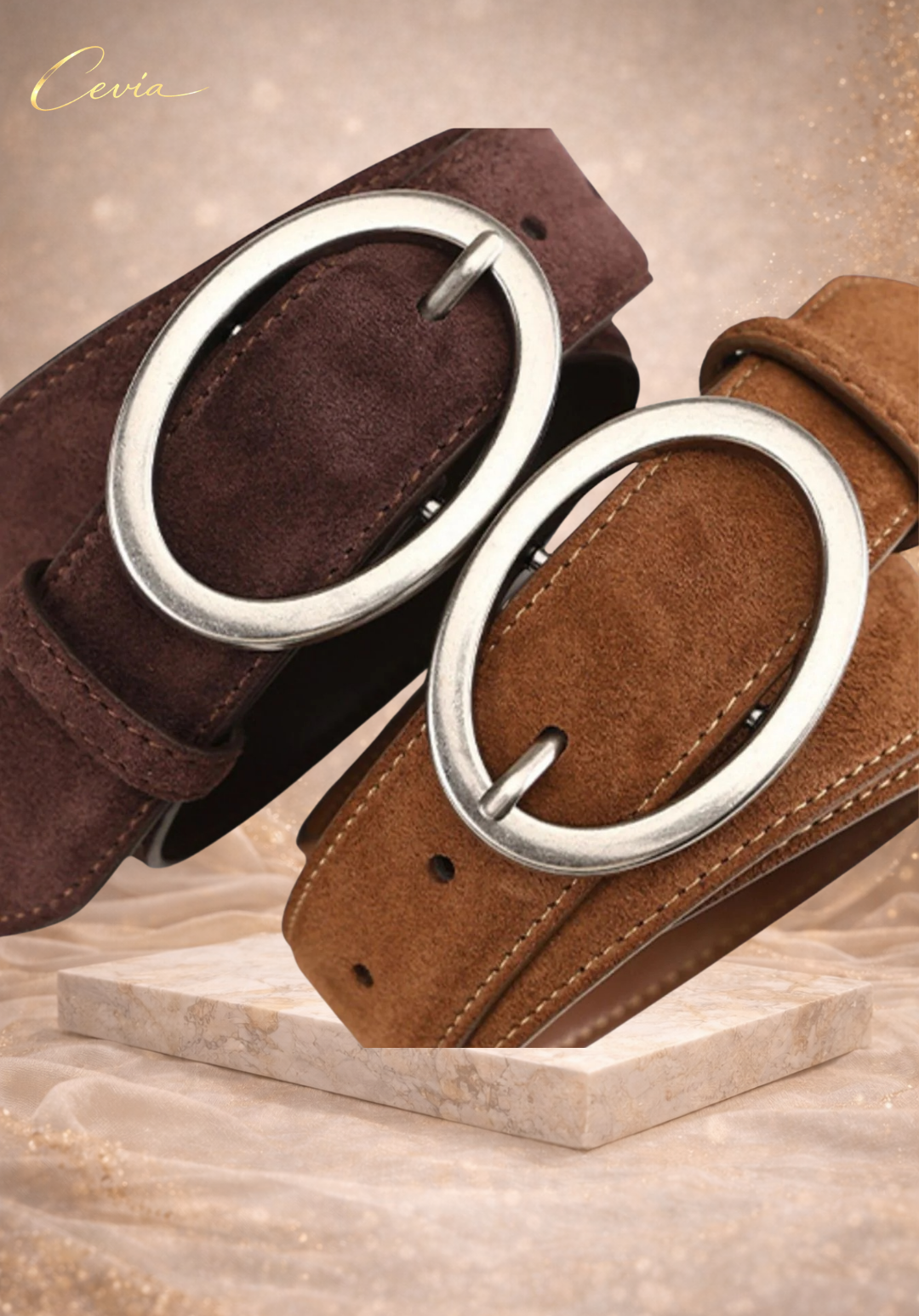 The Orlena Round Buckle Leather Belt