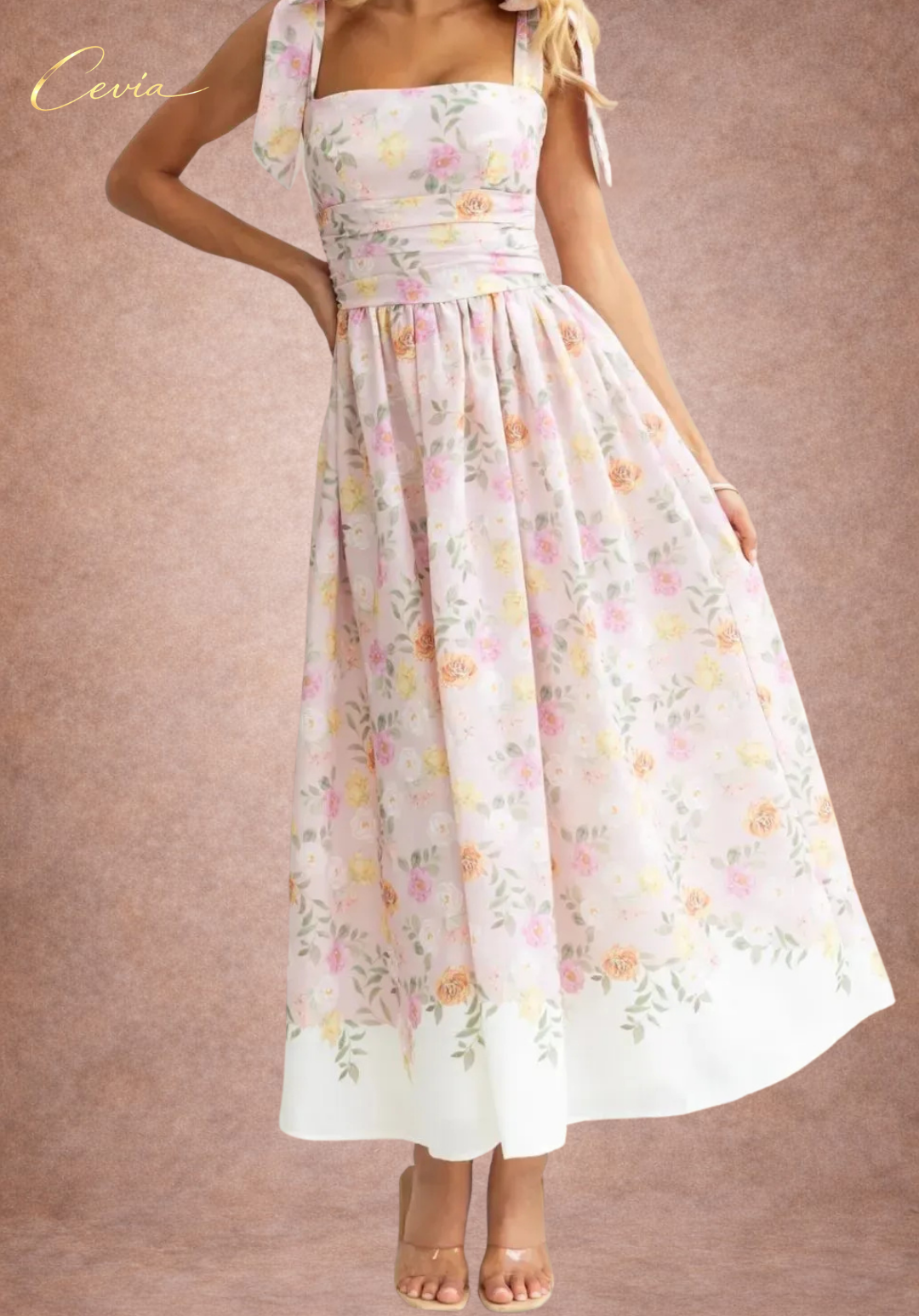 The Garden Grace Tie Midi Dress