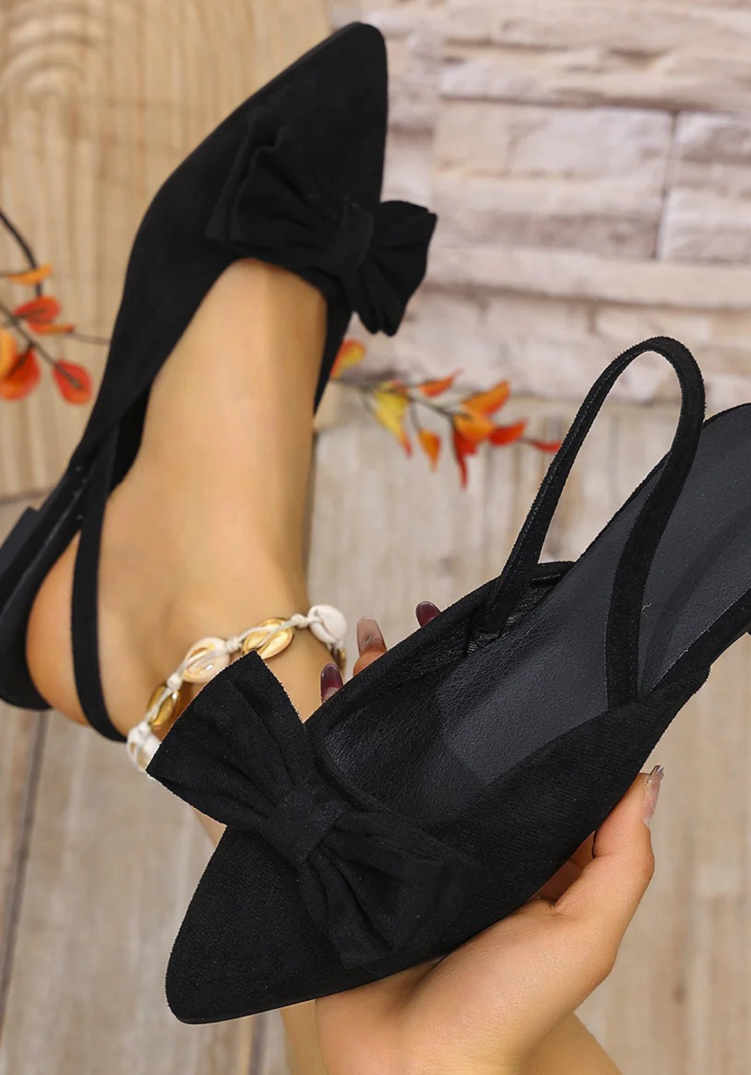 The Milano Bow Slingback Flats
