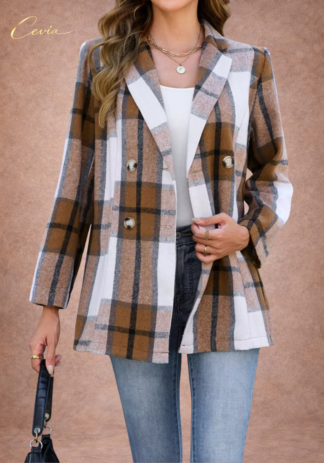 The Marcellise Checked Tailored Blazer