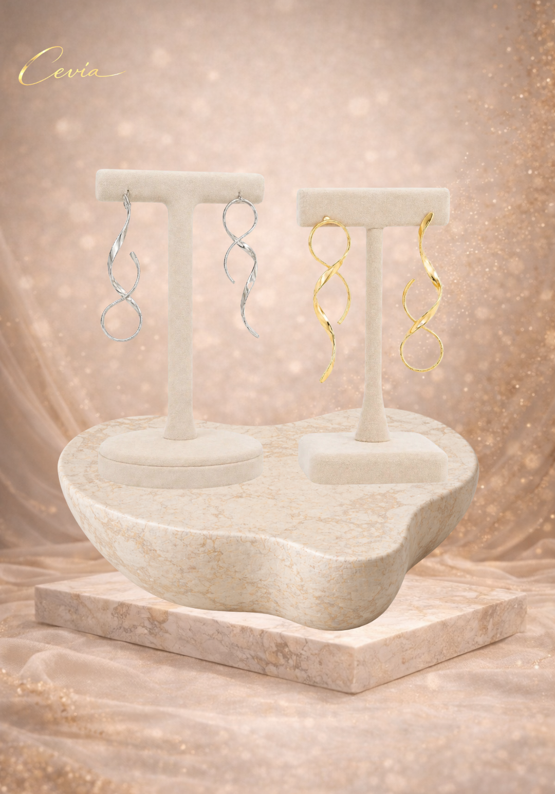 The Vellara Fluid-Twist Statement Earrings