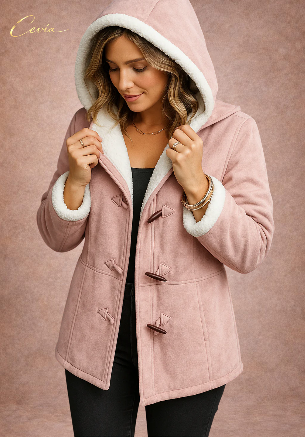 The Norabel Cozy Toggle Hooded Coat