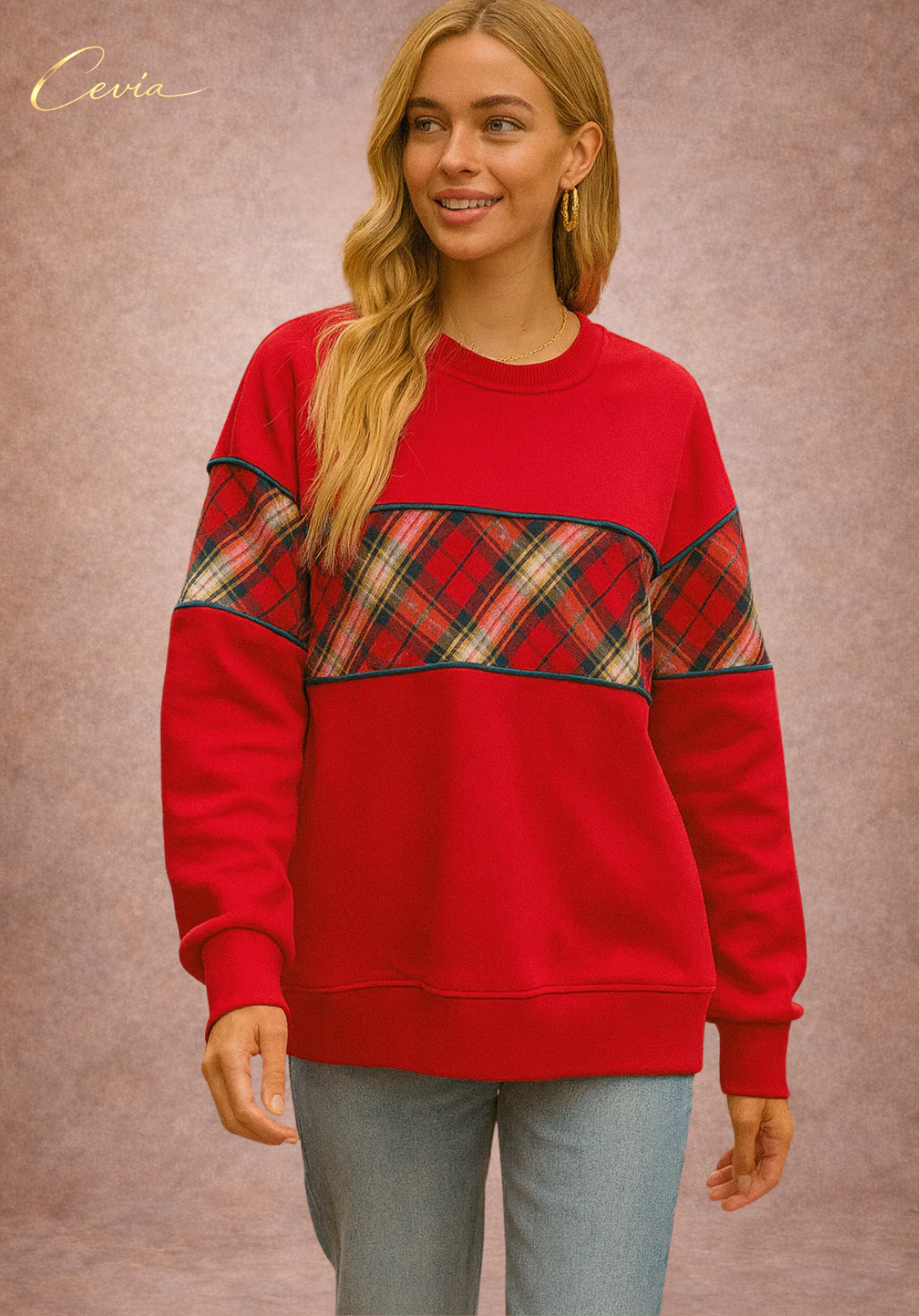 The Marivelle Plaid-Fest Holiday Top