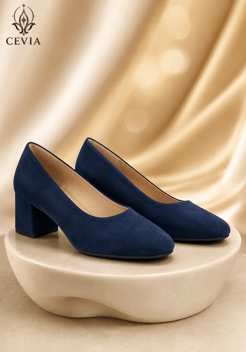 The Refined Comfort Block-Heel Pumps
