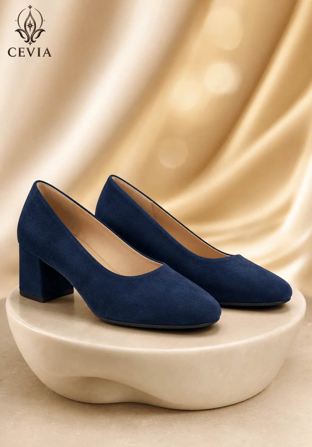 The Refined Comfort Block-Heel Pumps