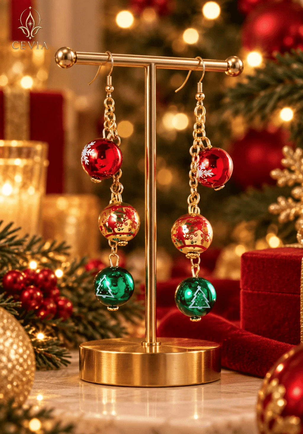 Die Festive Ornament Cascade Hängeohrringe