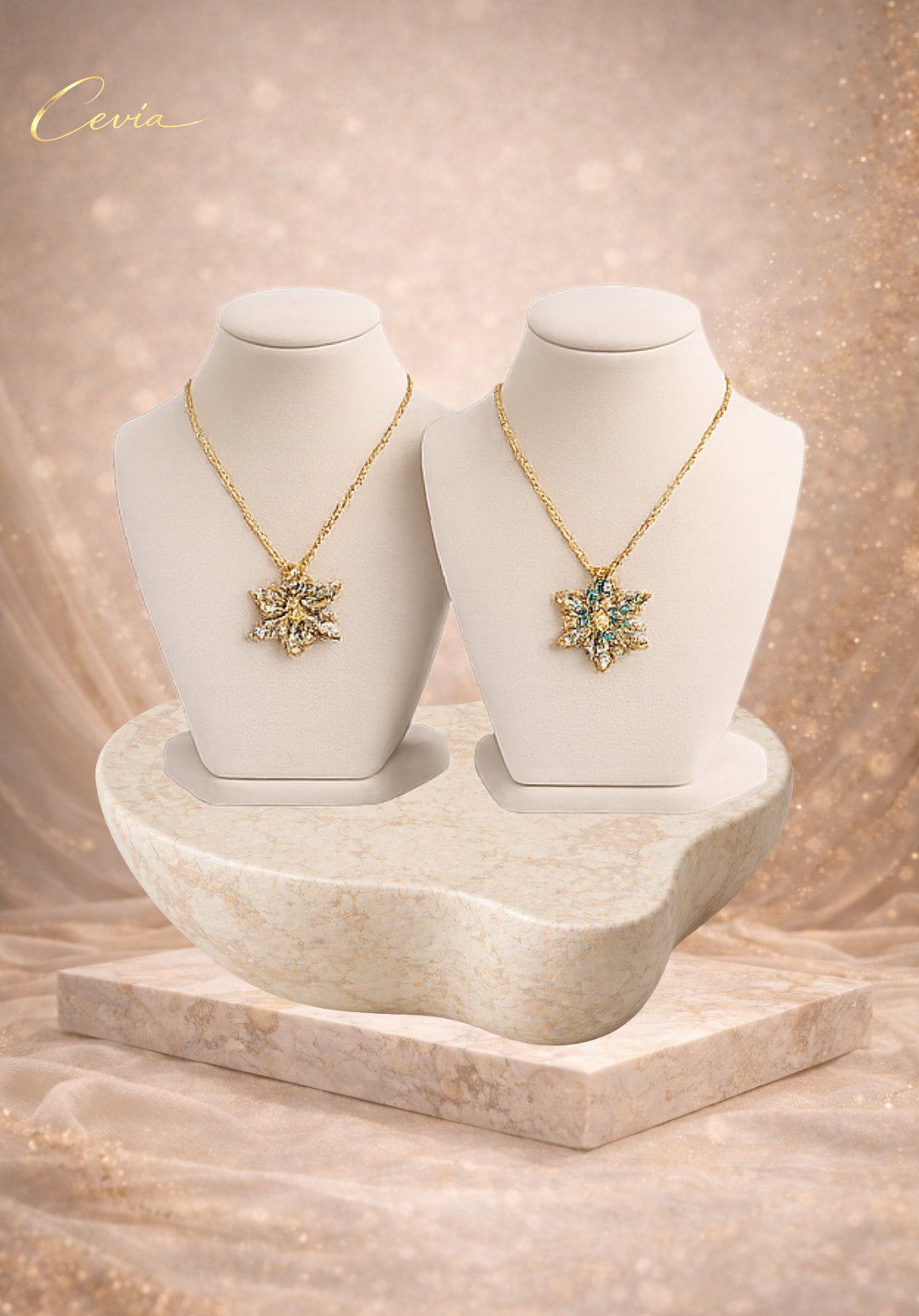 The Lumière Frosted Snowflake Pendant Necklace