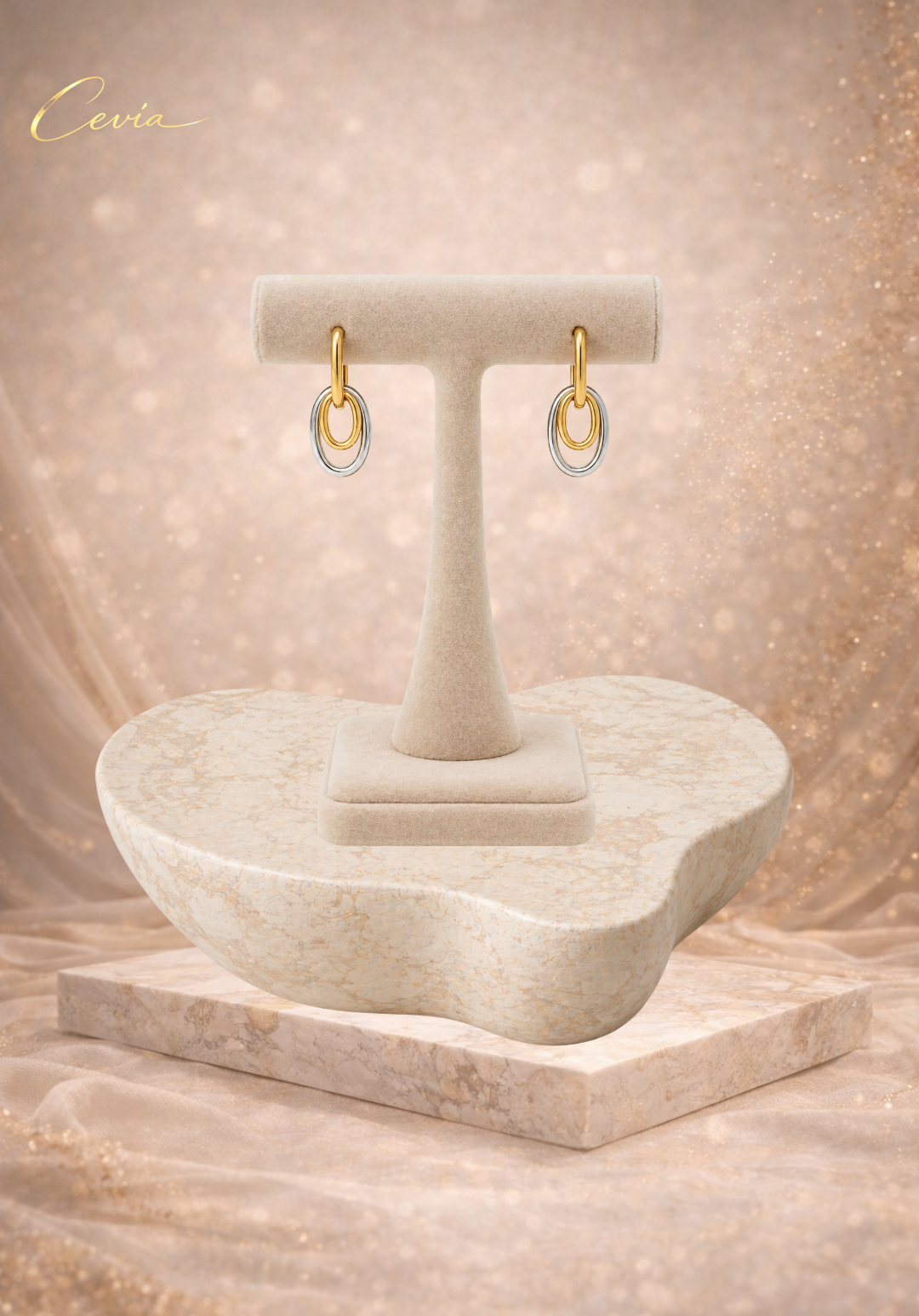 The Liora Interlocked Hoop Earrings