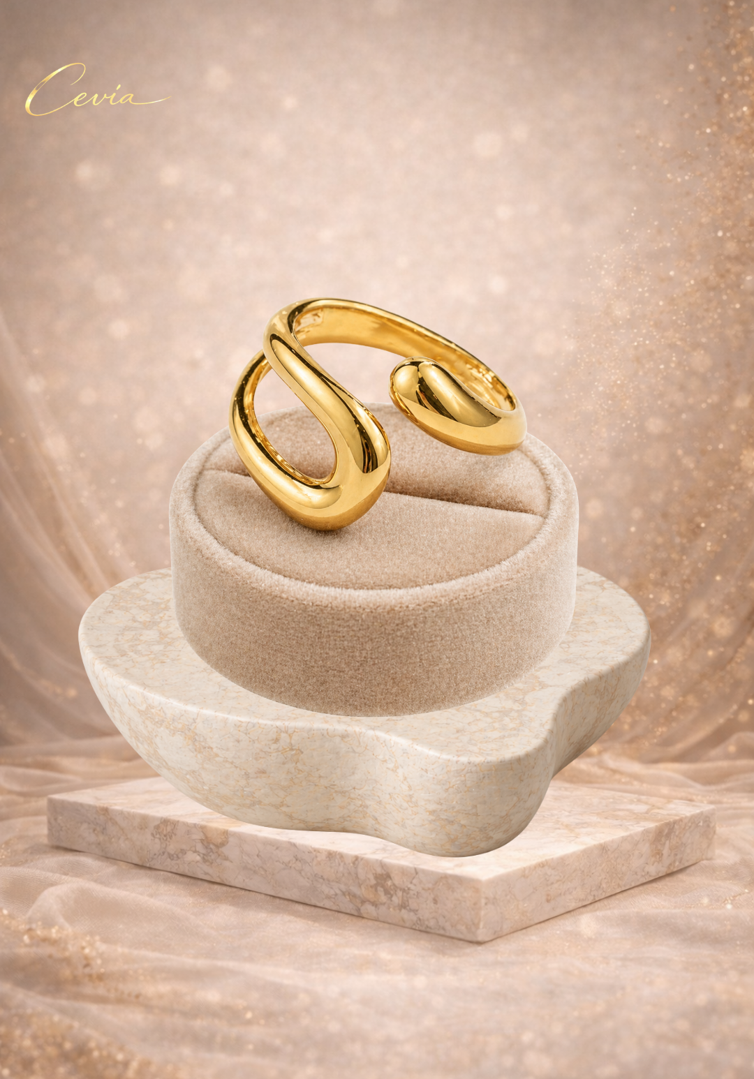 The Elara Sculpted Open Ring