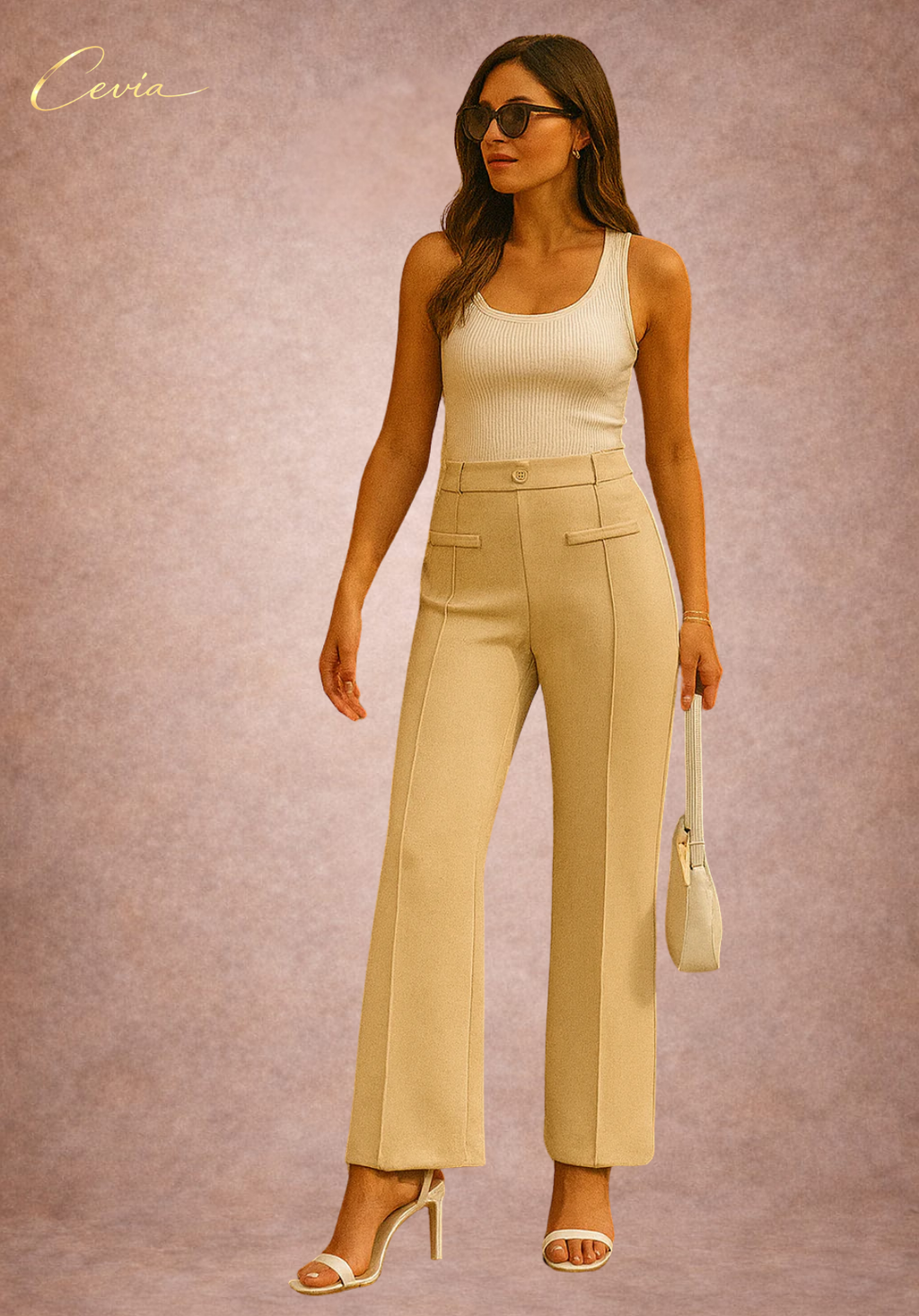 The Avielle Seam-Sculpt Tailored Pants