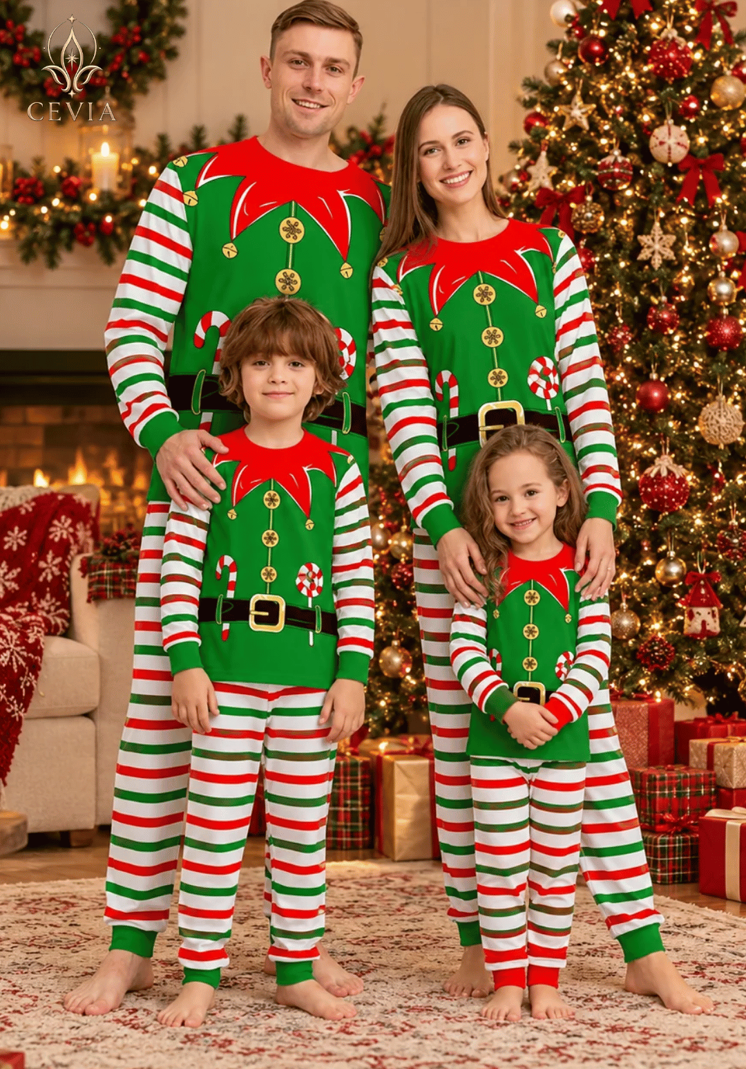 أطقم بيجامات كريسماس عائلية متطابقة — Santa's Little Elf