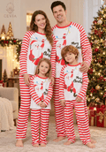 Christmas Family Matching Pajama Sets — Santa Candy Stripe