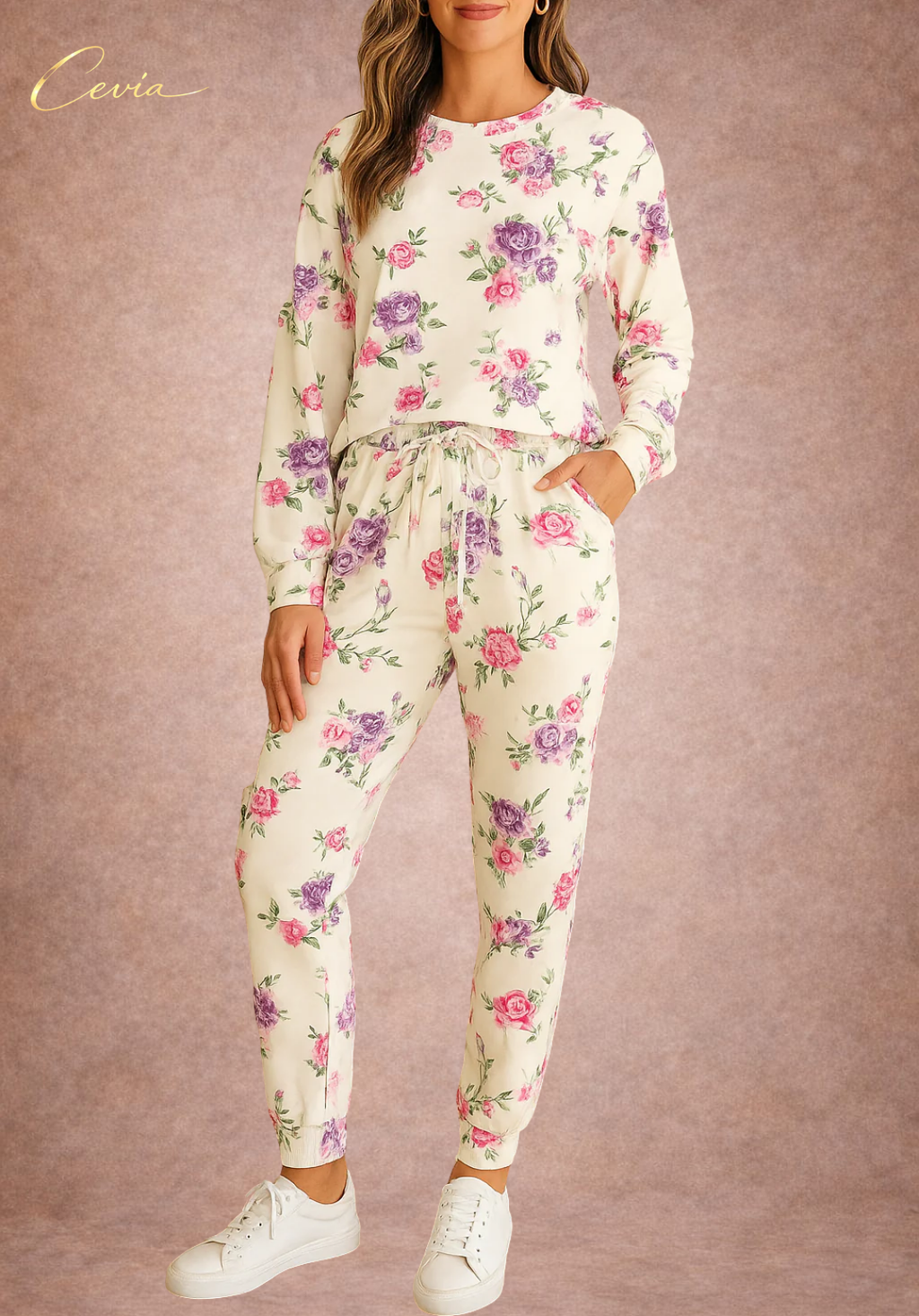The Floréane Ivory Blossom Lounge Set