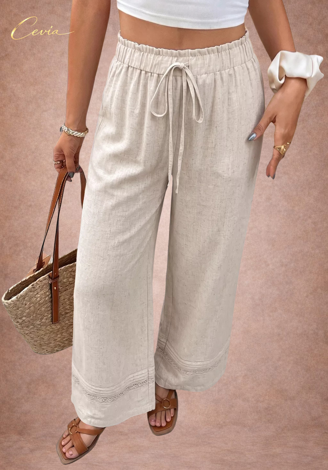 The Riviera Linen Palazzo Trousers