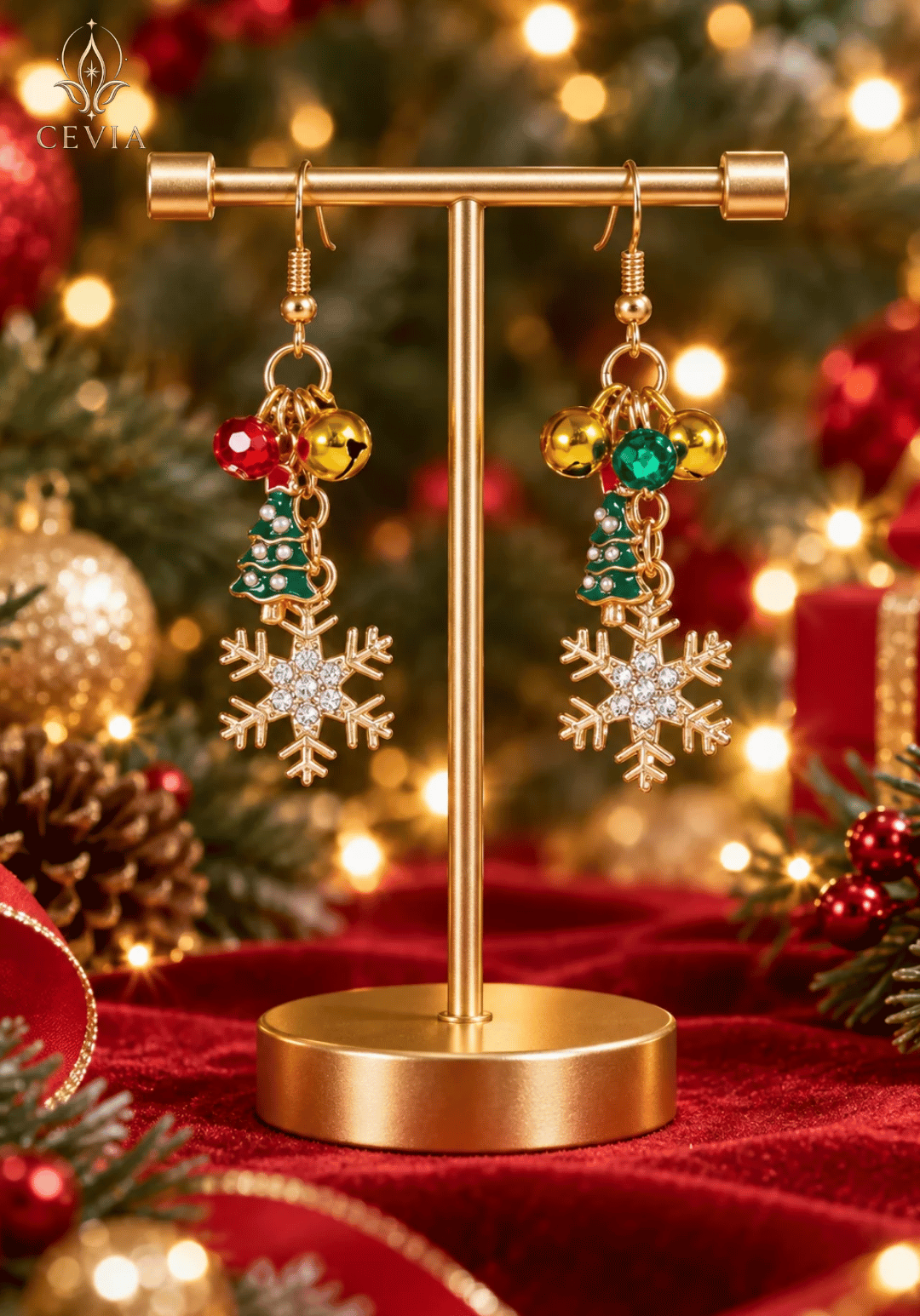 أقراط Christmas Winter Wonderland المتدلية