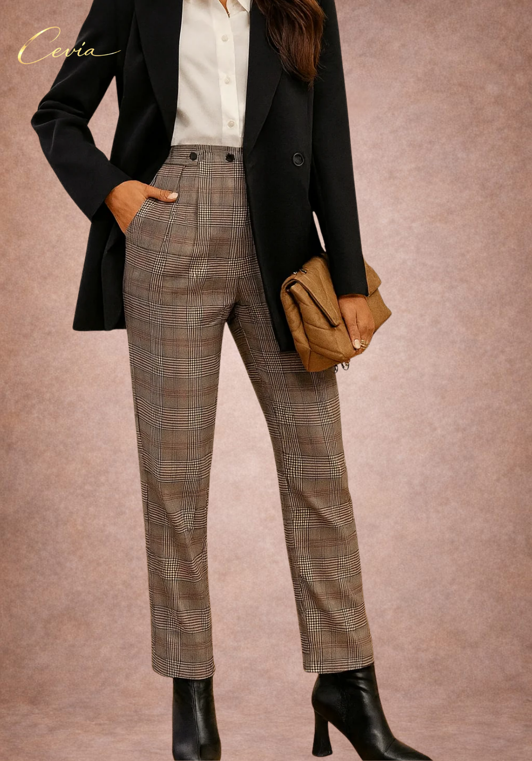 The Marivelle Paris Tailored Checkered Trousers – Heritage Plaid Elegance
