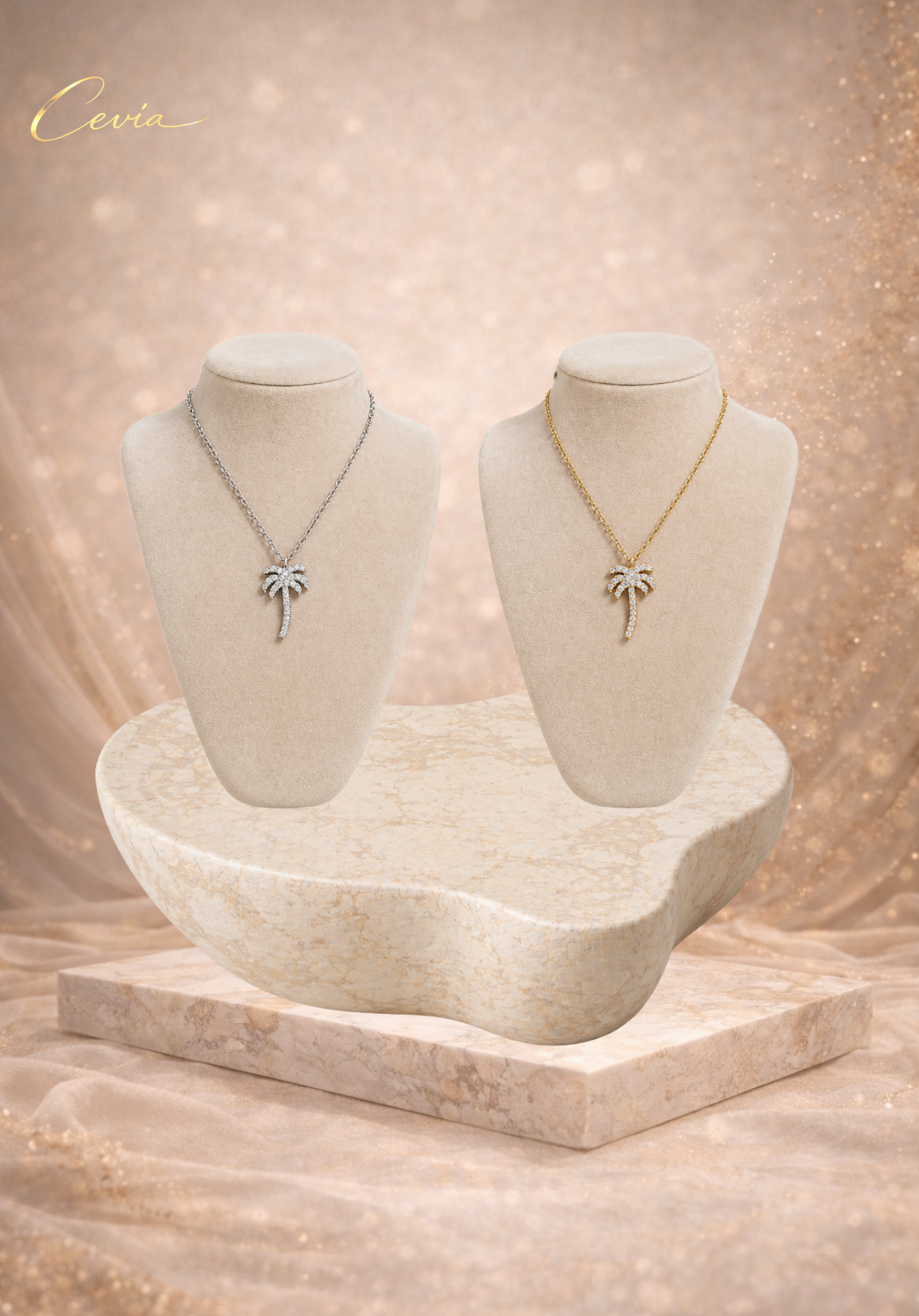 The Riviera Palm Pendant Necklace
