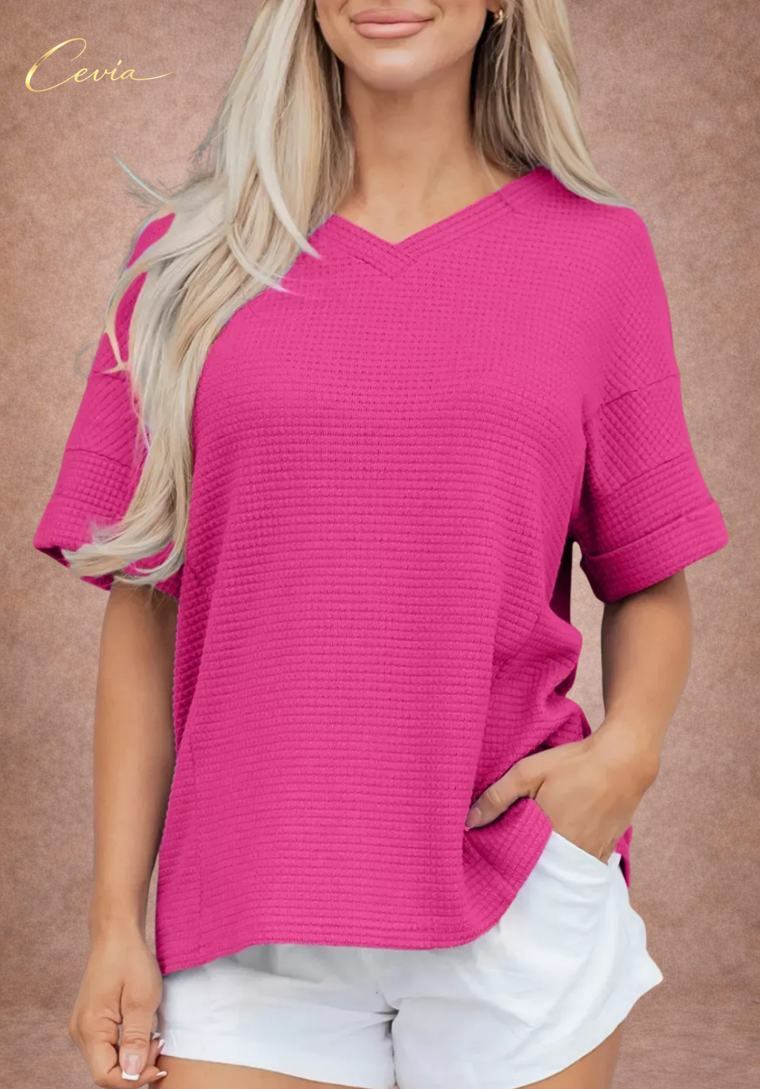 The Riviera Waffle Knit Relaxed Tee