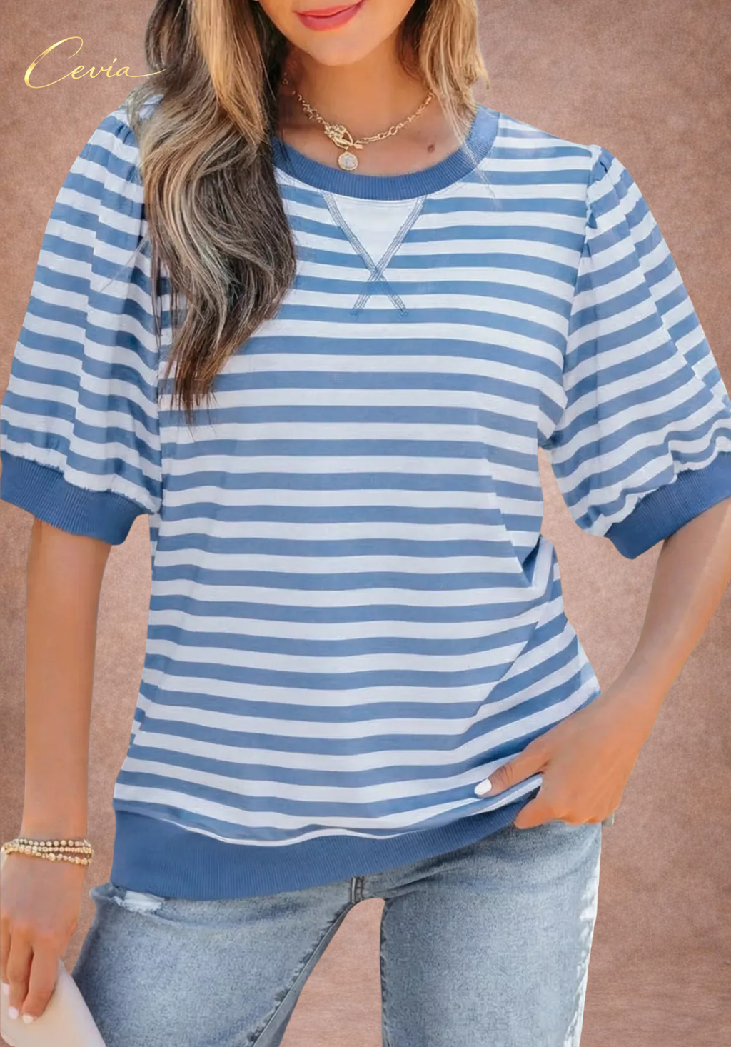 The Riviera Coastal Stripe Tee
