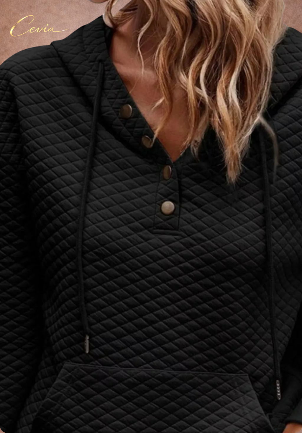 The Alverine Quilted Buttonline Hoodie