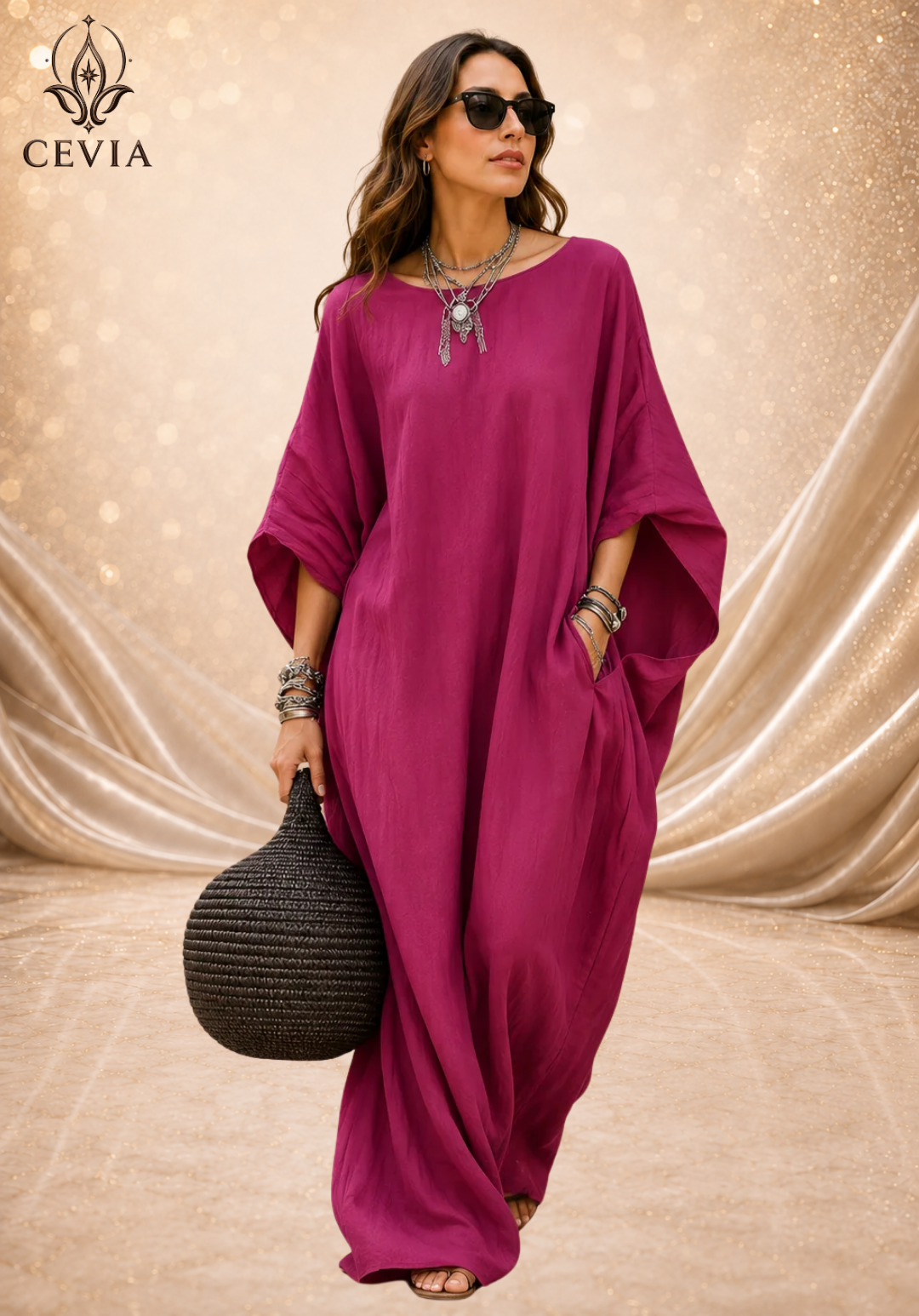 The Asymmetrical Draped Maxi Dress