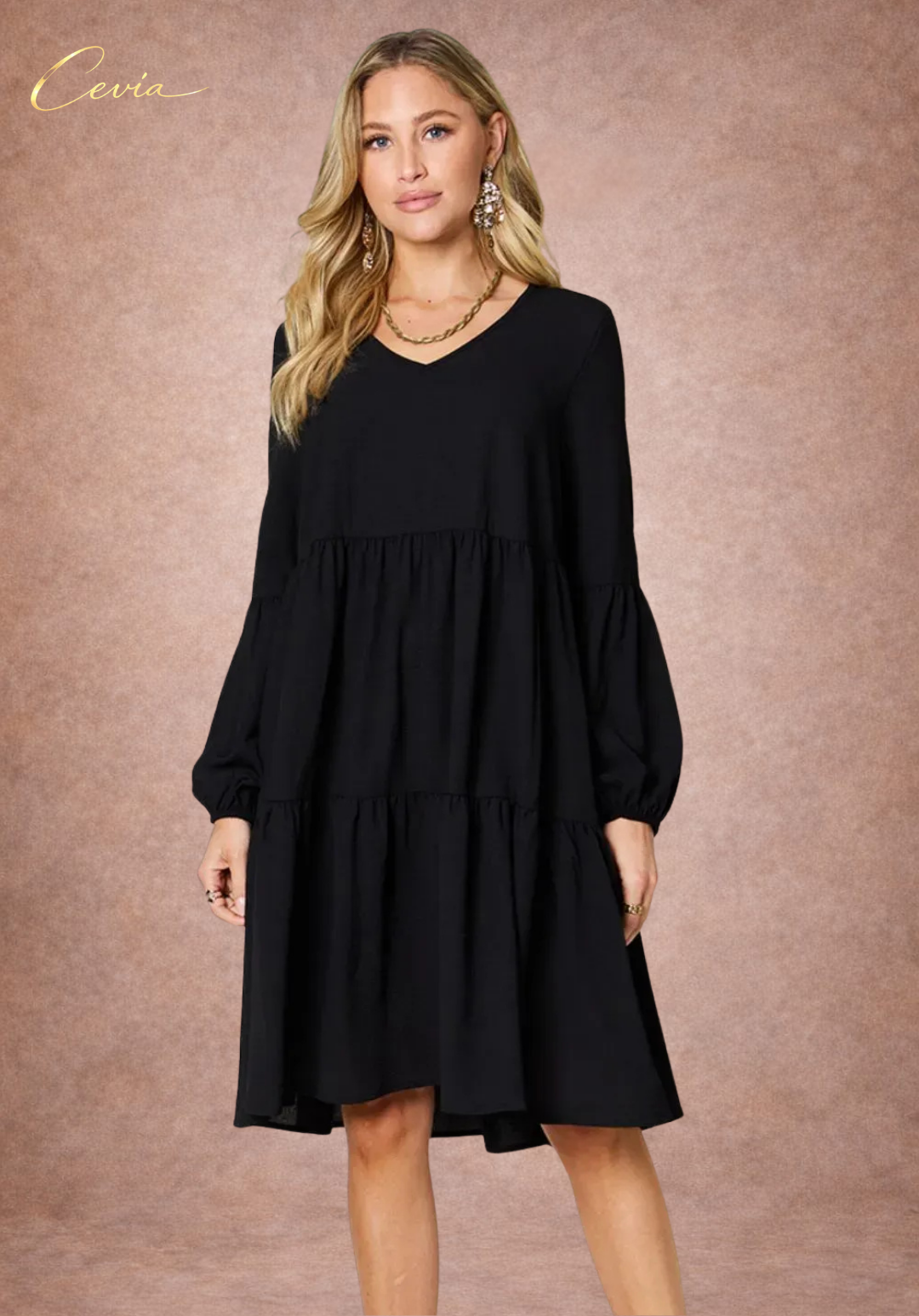 Tiered Ruffle Pocket Dress