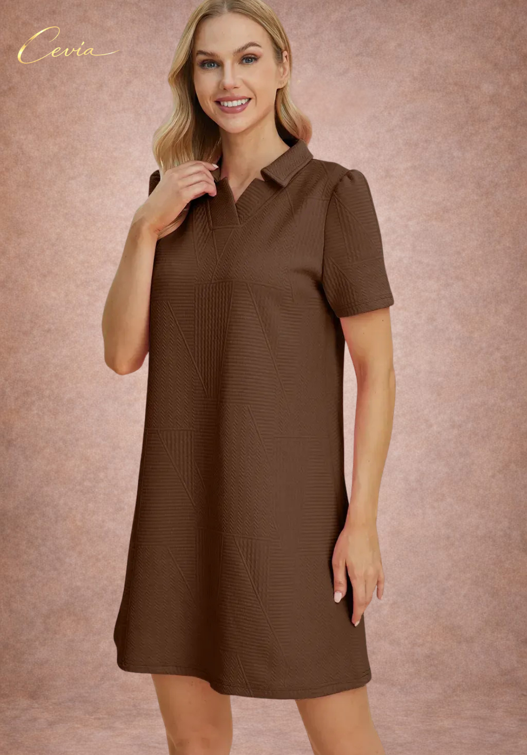 The Liora Textured Shift Dress