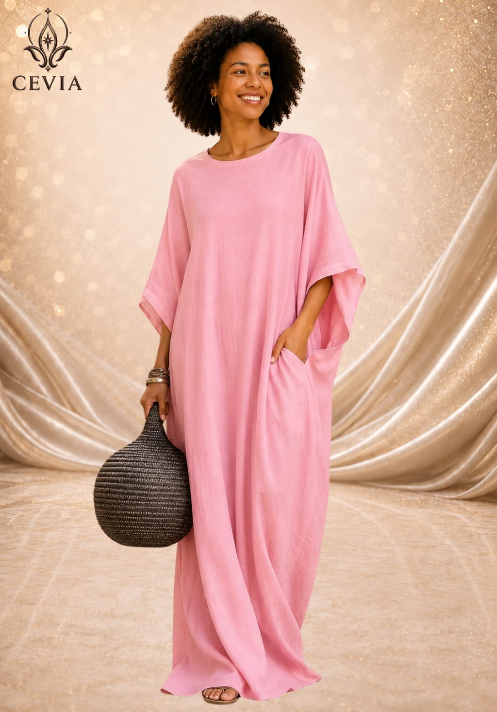 The Asymmetrical Draped Maxi Dress