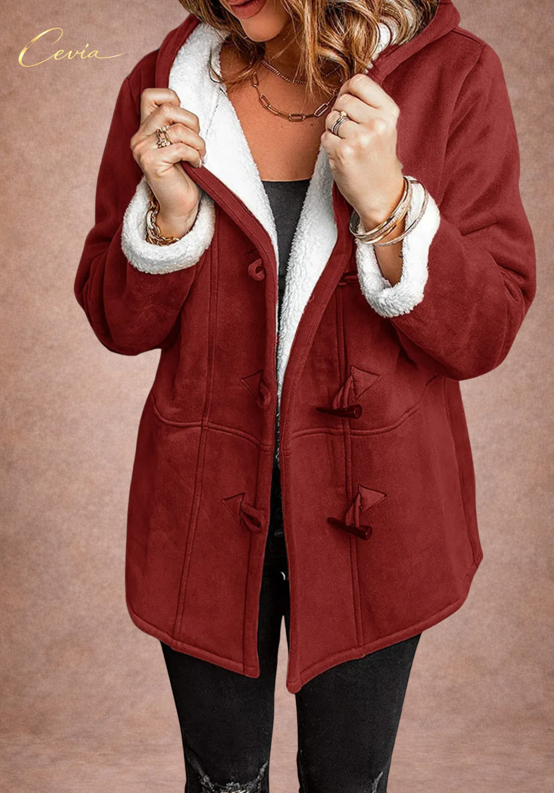 The Norabel Cozy Toggle Hooded Coat