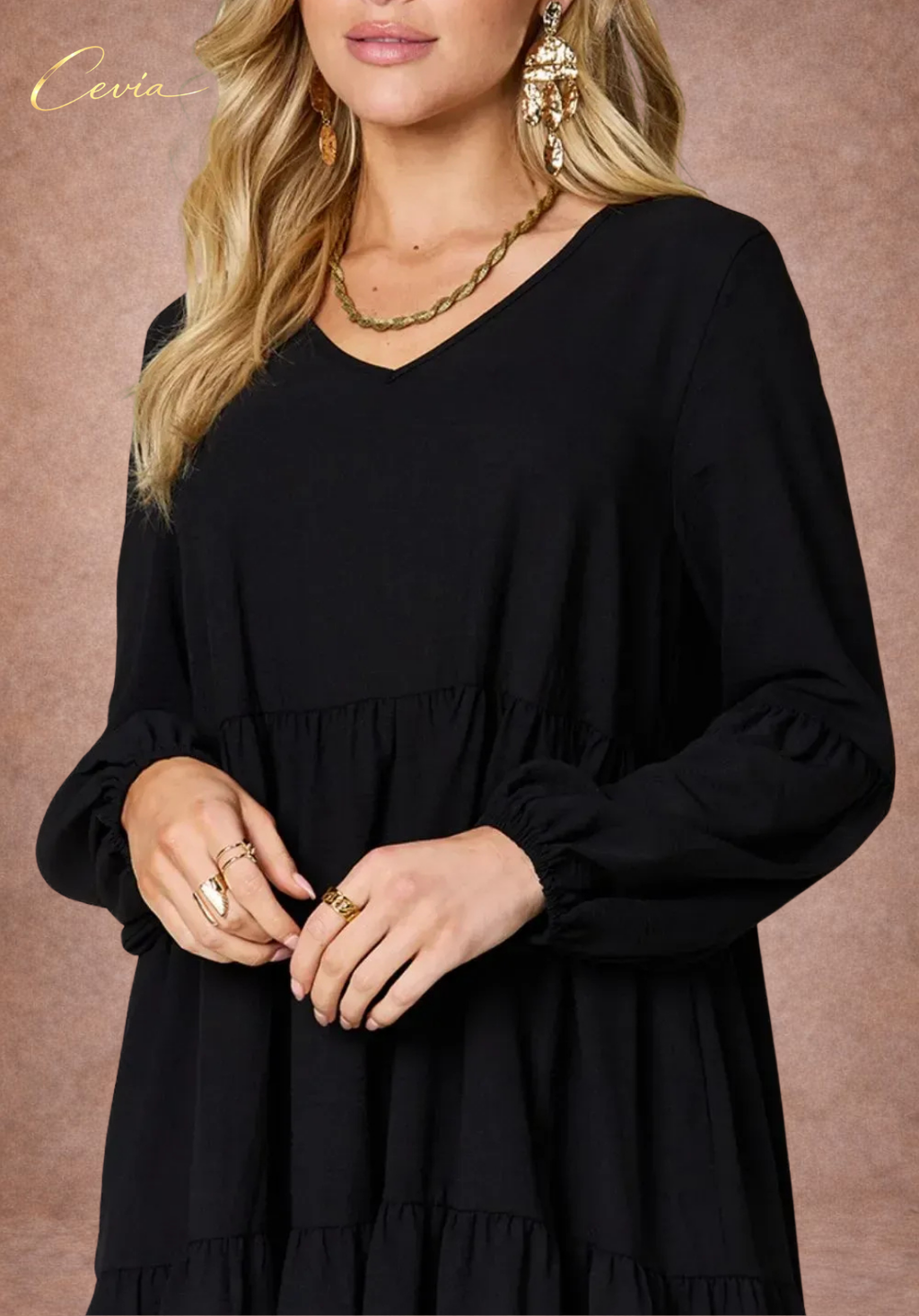 Tiered Ruffle Pocket Dress