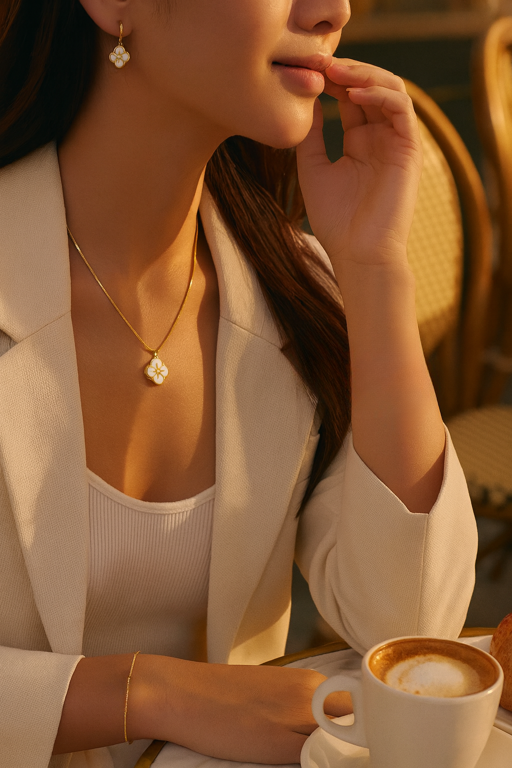 The Fleurine Enamel-Petal Jewelry Set (3-Piece)