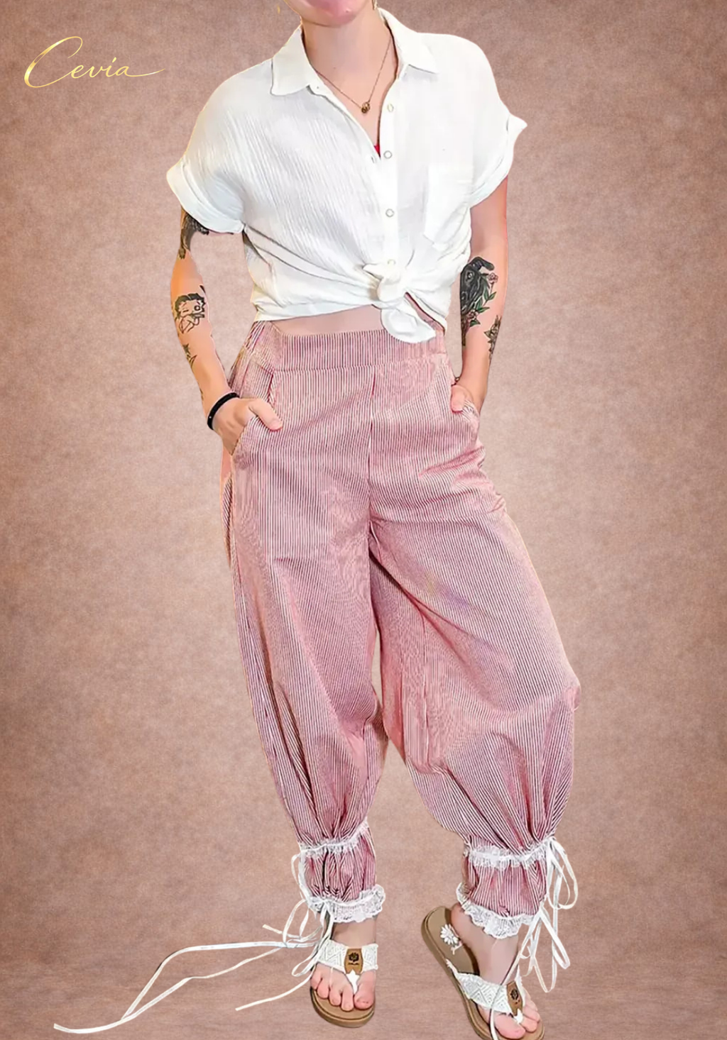 The Rosé Riviera Palazzo Trousers