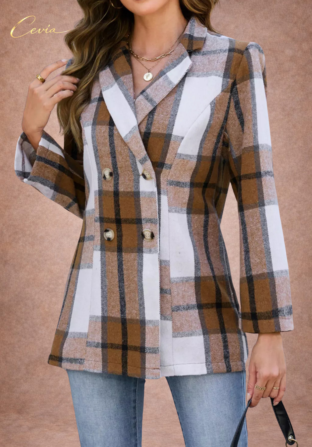 The Marcellise Checked Tailored Blazer