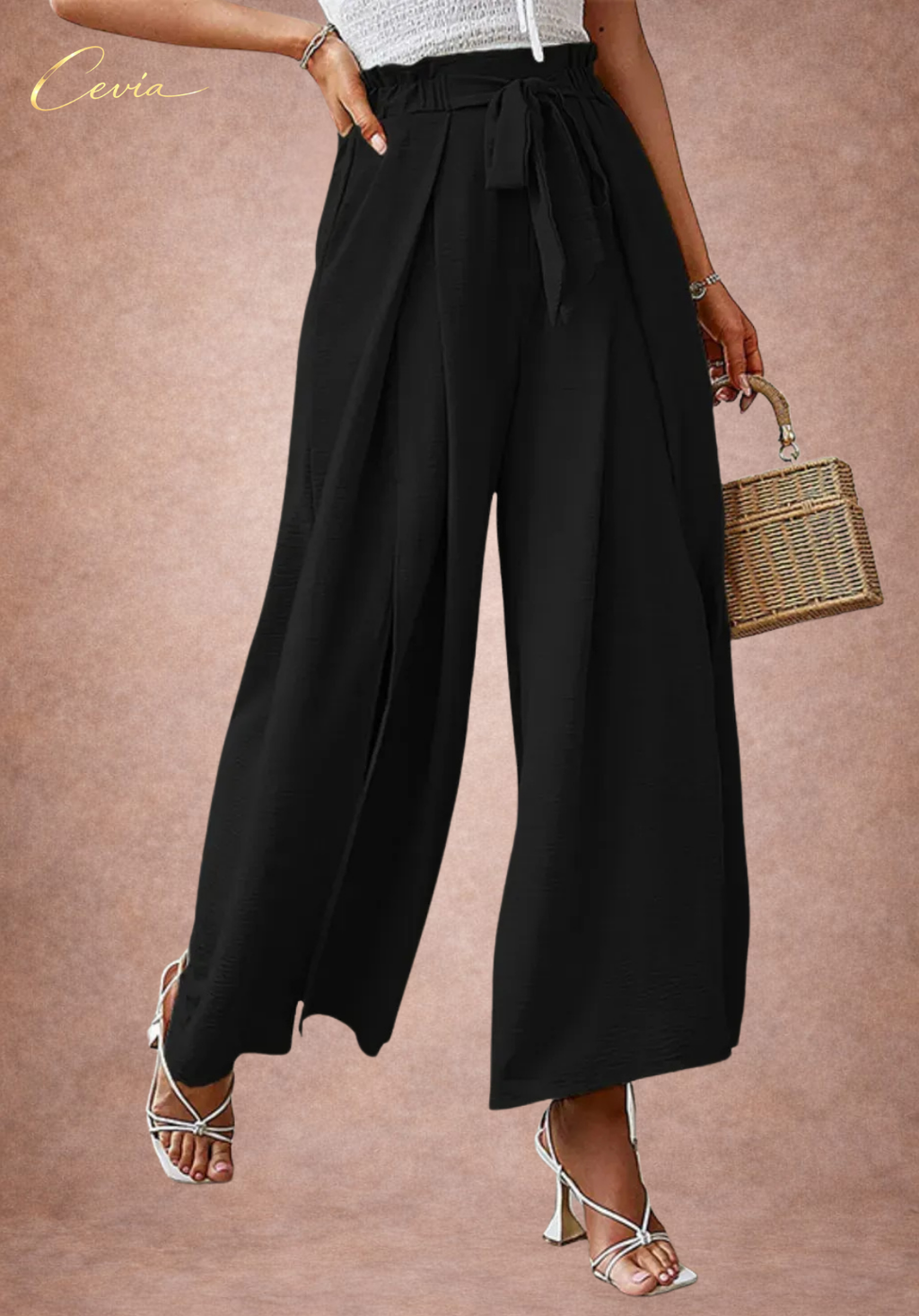 The Marielle Flow-Tie Palazzo Pants