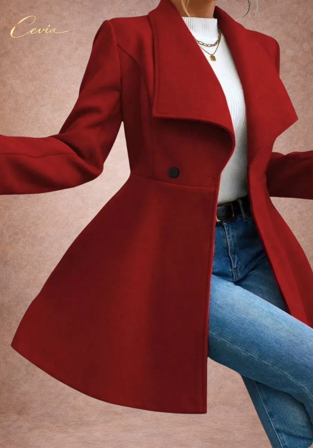 Flared Double-Breasted Elegance Coat