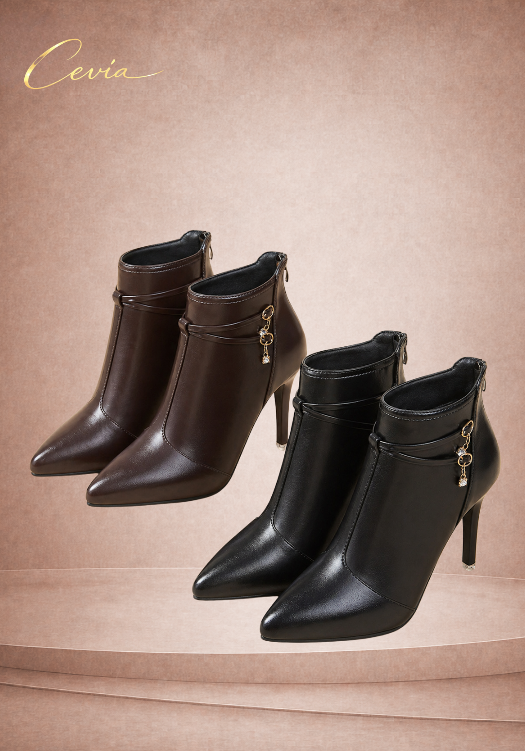 The Ravienne Sleek-Stiletto Ankle Boots