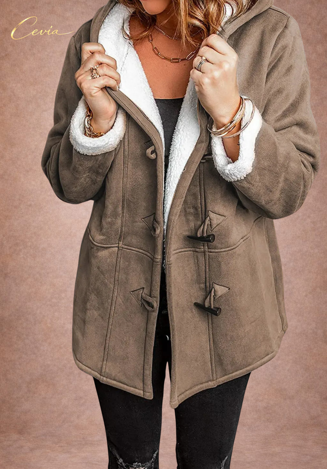 The Norabel Cozy Toggle Hooded Coat