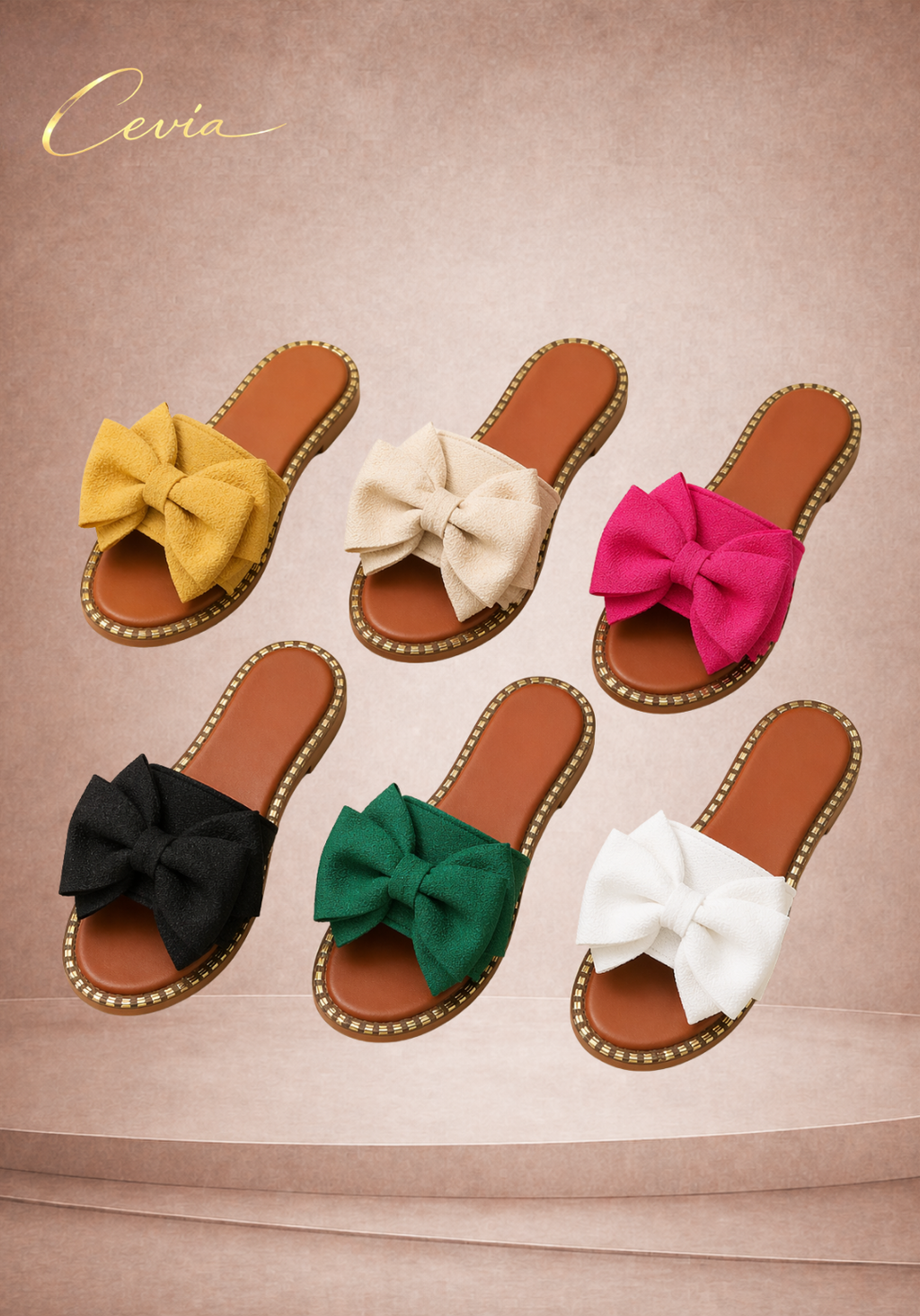 The Capri Bow Slide Sandals