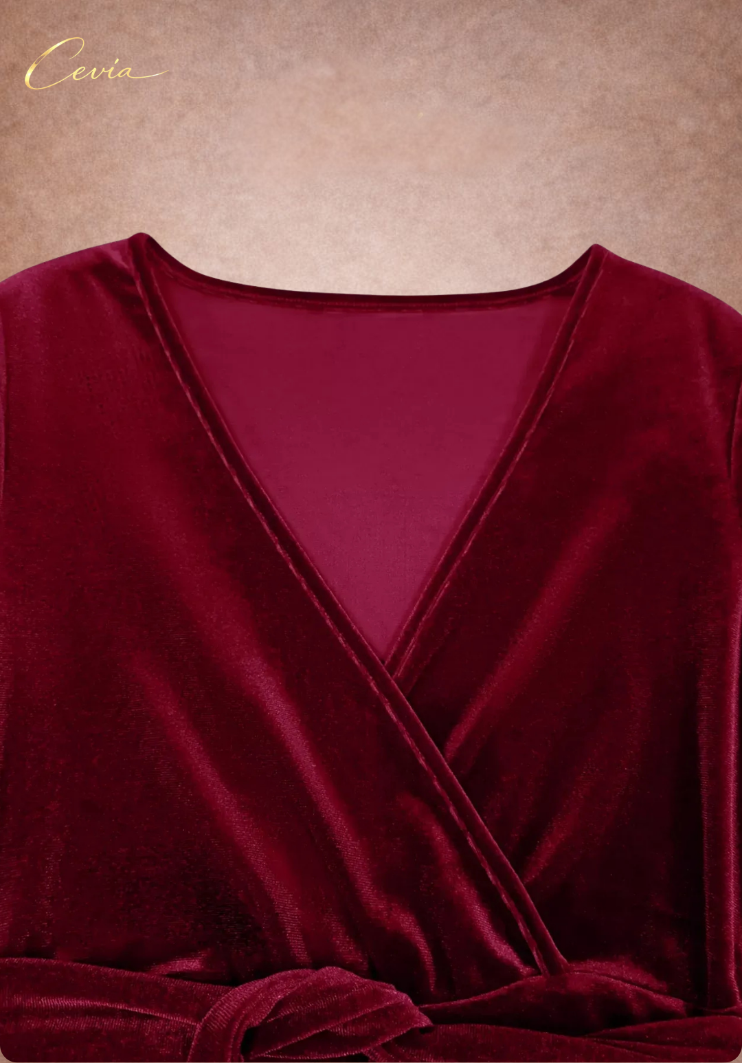 Velvet Wrap Surplice Maxi Dress