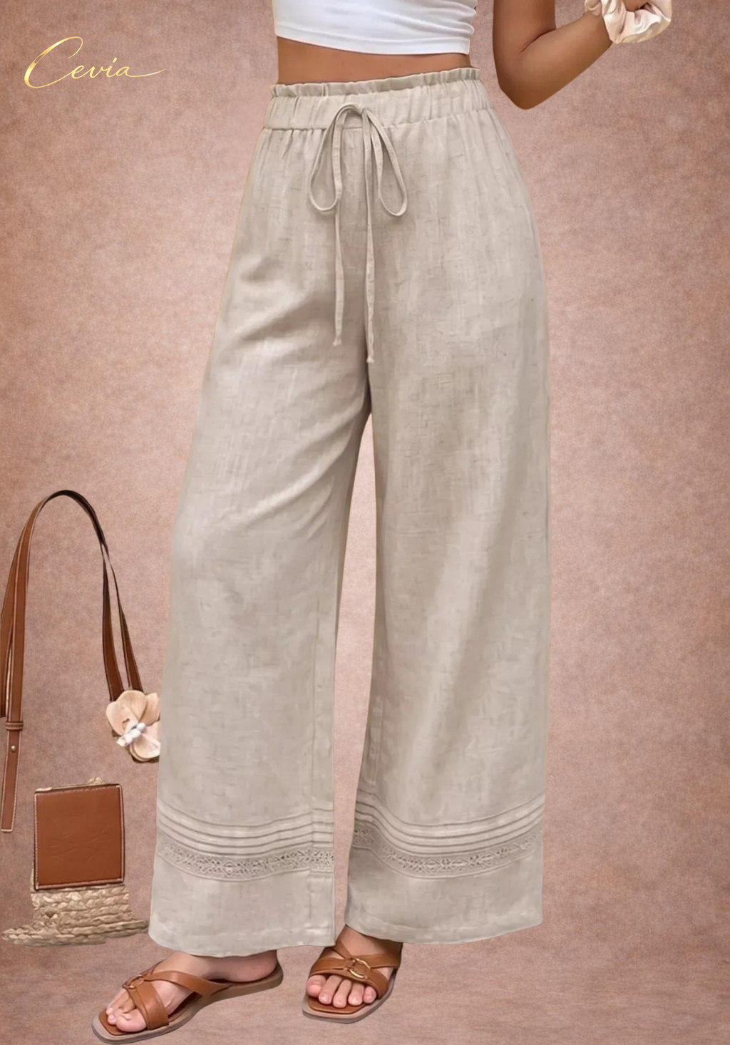 The Riviera Linen Palazzo Trousers