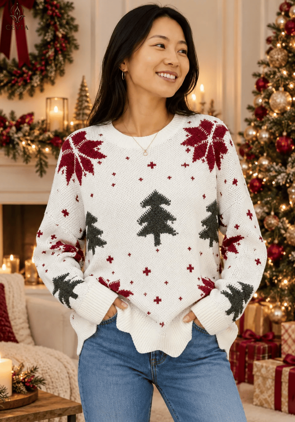 Jersey de punto navideño Bosque Encantado