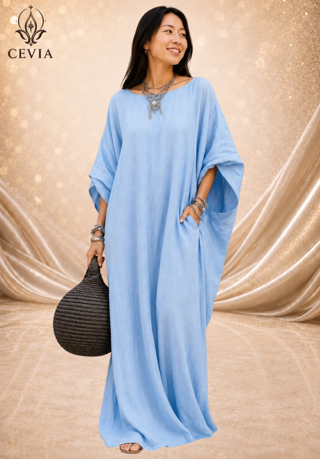 The Asymmetrical Draped Maxi Dress